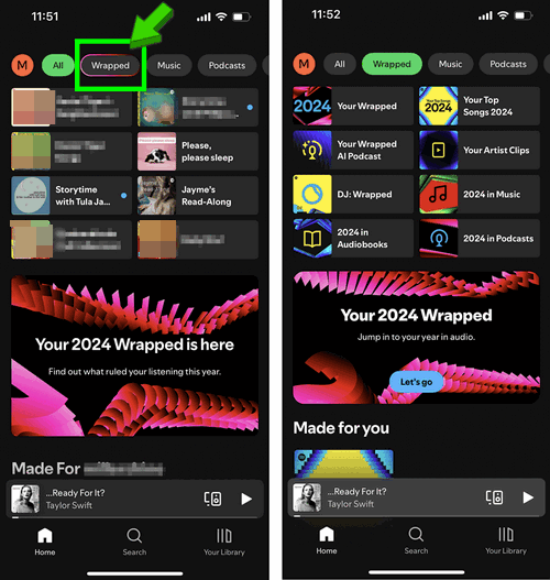 find Spotify wrapped 2024 on mobile