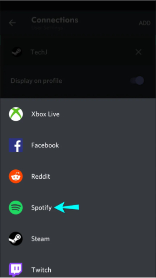 connect spotify to discord on mobile