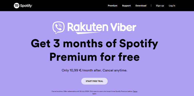 spotify premium free 3 months rakuten viber