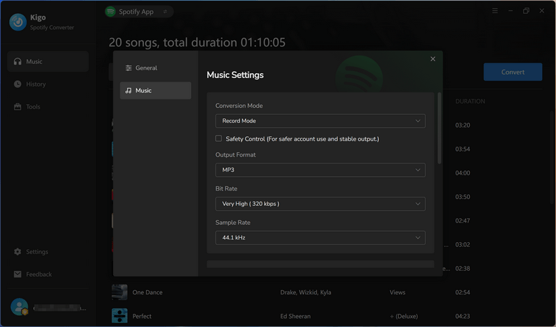 set output to mp3