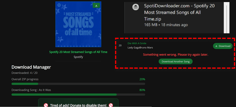 downloading songs in MP3