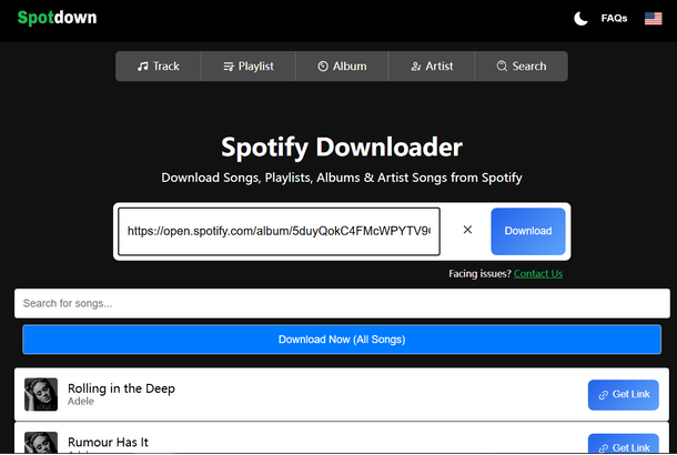 download Spotify album from link