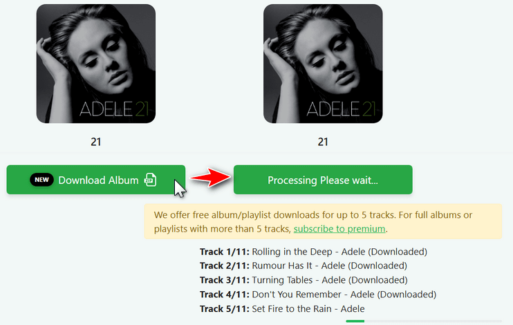 download Spotify album songs online in batch