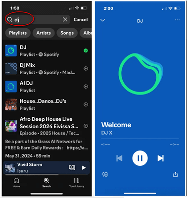 use spotify ai dj on mobile
