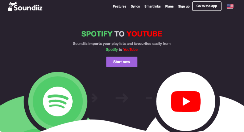 transfer spotify music to youtube with soundiiz