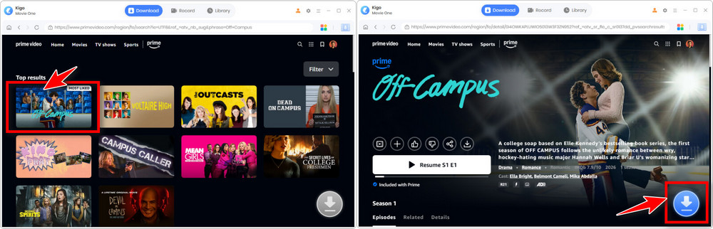 choose the tv show to download