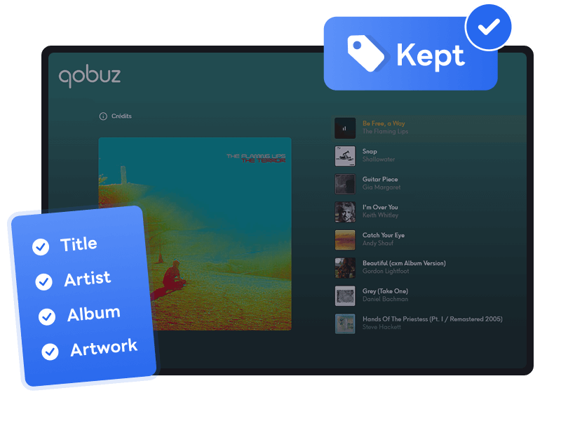 retain metadata info of qobuz tracks