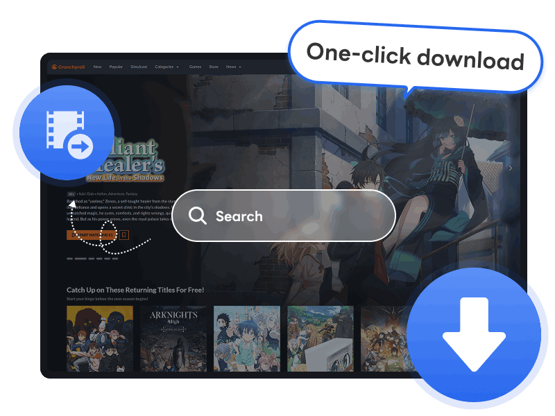 easy to download Crunchyroll video