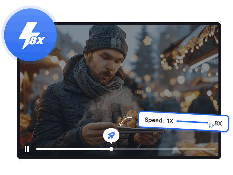 8x speed to record online streaming video