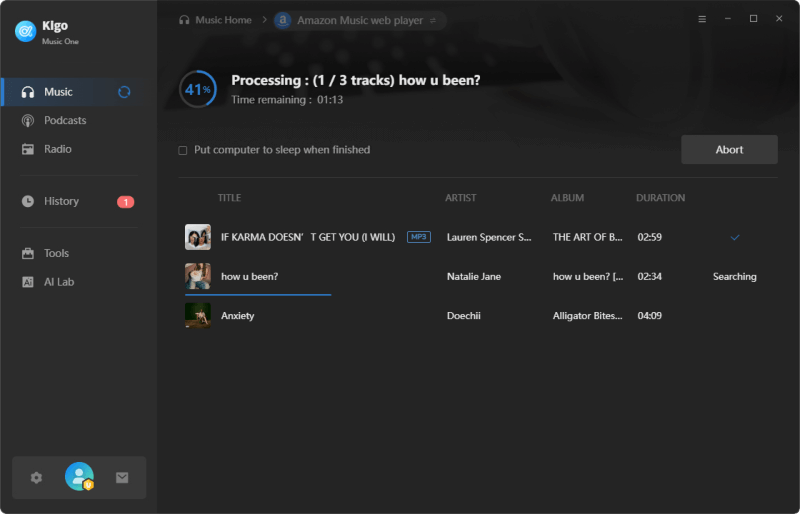 downloading amazon music songs