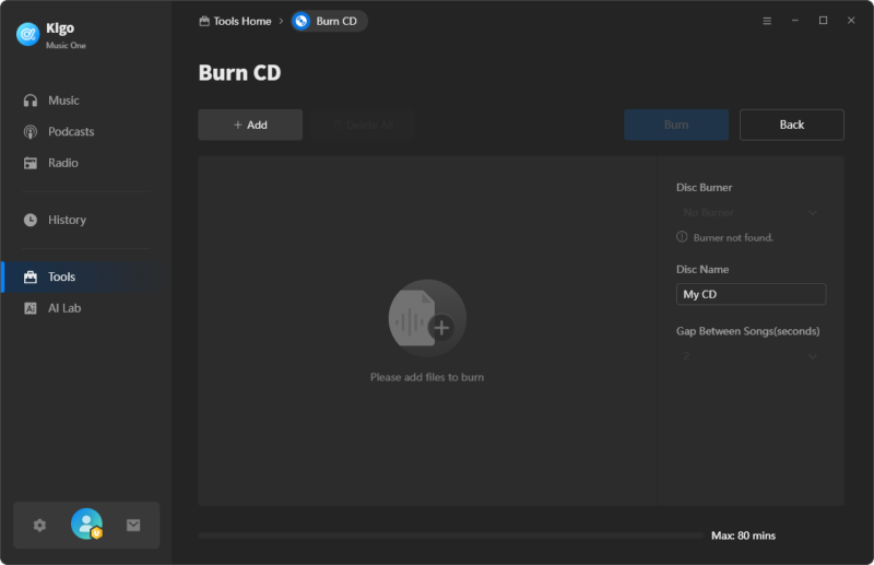 Burn Music to CD