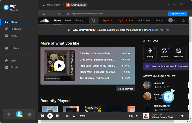 choose soundcloud playlist to download