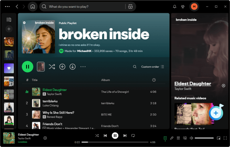 choose spotify lossless songs you'd like to download