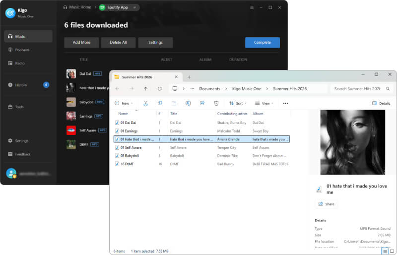 open output folder